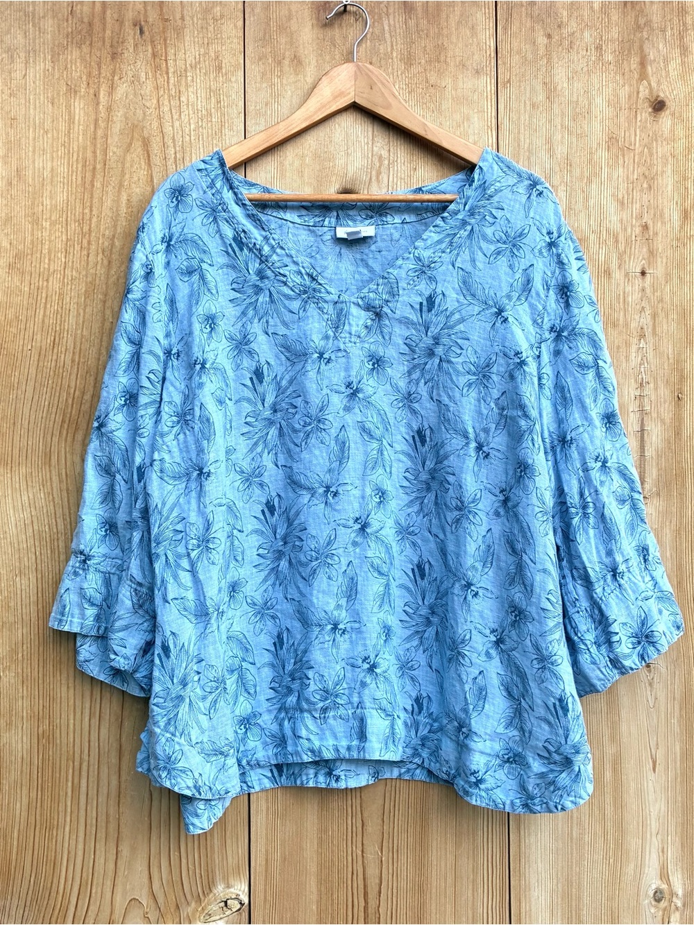 J. Jill Linen Floral Print Tunic Sz 3X